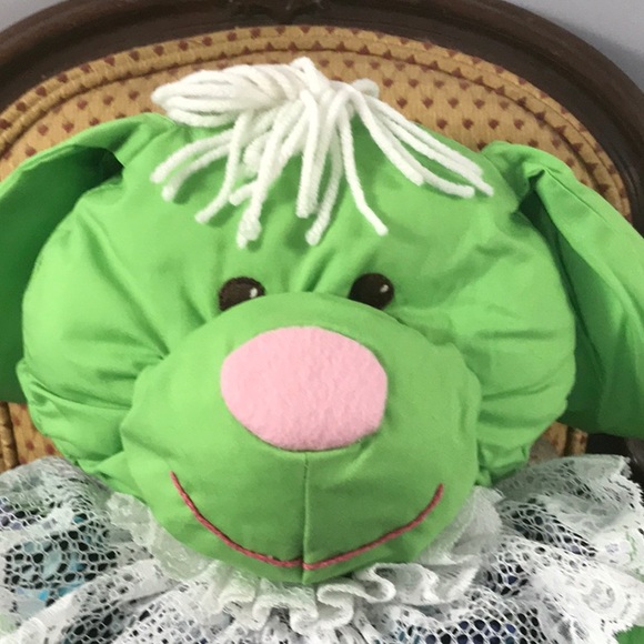 Soft stuffed cloth animal wears peace dress 15-in - Picture 2 of 8